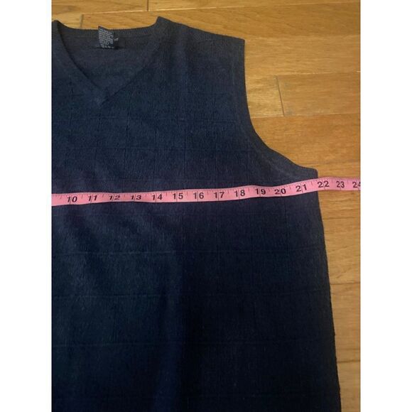 Dockers, men's navy blue sleeveless sweater vest size large - Picture 7 of 9